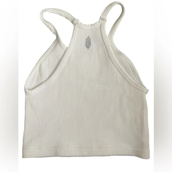 FREE PEOPLE Movement happiness Runs crop tanks size M/L  set of two Grey/White - Picture 8 of 14